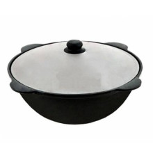 კაზანი თუჯის ალუმინის თავსახურით Davr Metall 16 ლ