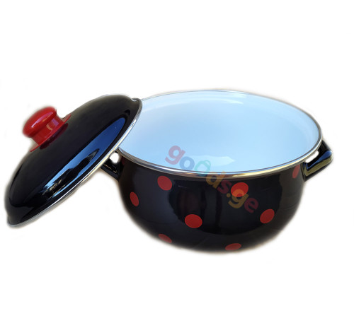 ქვაბების ნაკრები SAVASAN ENAMEL KITCHENWARES BLACK