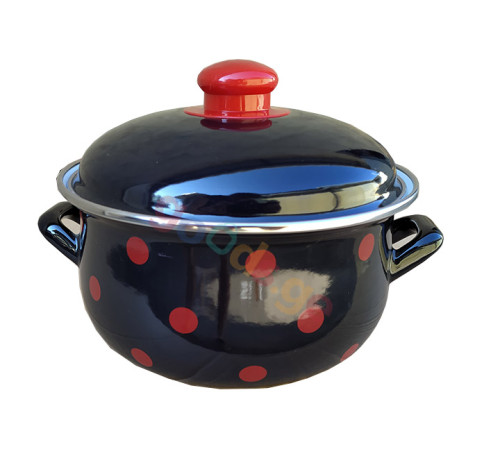 ქვაბების ნაკრები SAVASAN ENAMEL KITCHENWARES BLACK