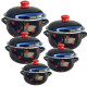 ქვაბების ნაკრები SAVASAN ENAMEL KITCHENWARES BLACK