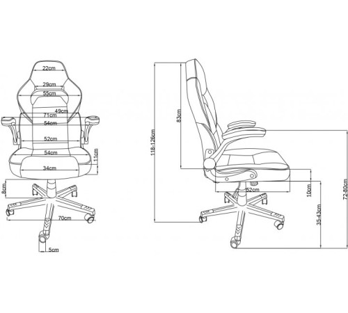 სათამაშო სკამი 2E-GC-HEB-BK