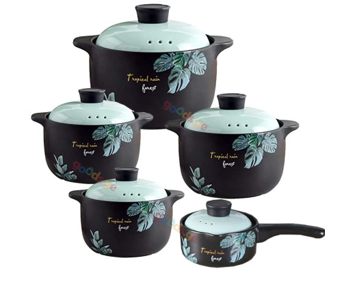 კერამიკული ქვაბების ნაკრები TROPICAL FOREST 5 PCS (1)