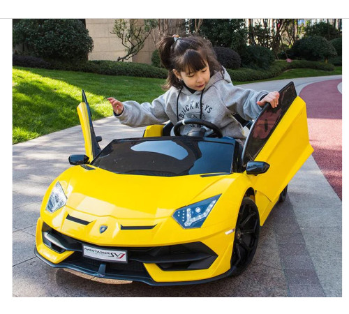 საბავშვო ელექტრო მანქანა LAMBORGINI AVENTADOR SX2028 YELLOW