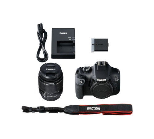 ციფრული კამერა Canon EOS 4000D Black + Lens EF-S 18-55 DC III
