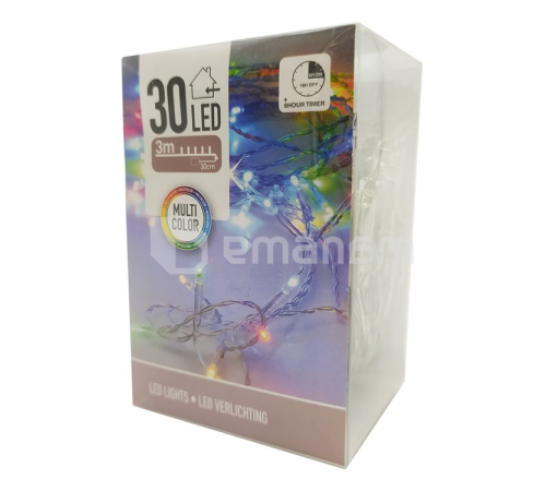 გირლანდა საახალწლო AXS300240 30 LED multi color 3 მ