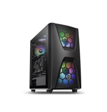 კომპიუტერის ქეისი  THERMALTAKE Commander C34 TG ARGB/Black