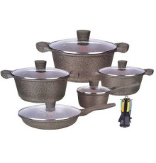 ქვაბების ნაკრები FESSLE GRANITO 10 PCS BROWN