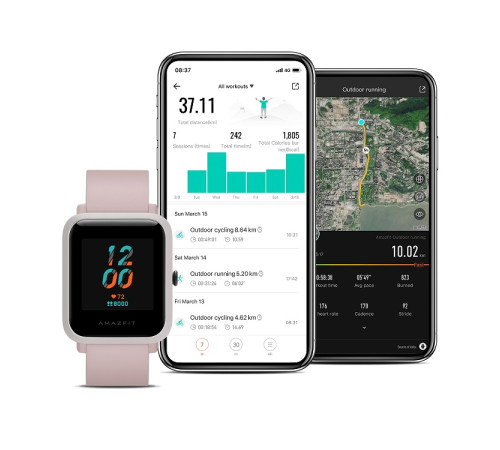 ჭკვიანი საათი AMAZFIT Bip S Warm Pink (6972596100027)