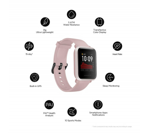 ჭკვიანი საათი AMAZFIT Bip S Warm Pink (6972596100027)