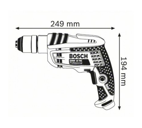 ბურღი BOSCH GBM 10 RE ('0601473600)