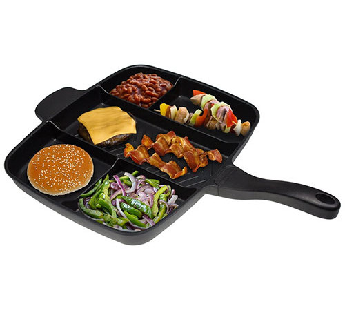 უნივერსალური ტაფა MESSI MASTER GRILL 38 CM GRANITE