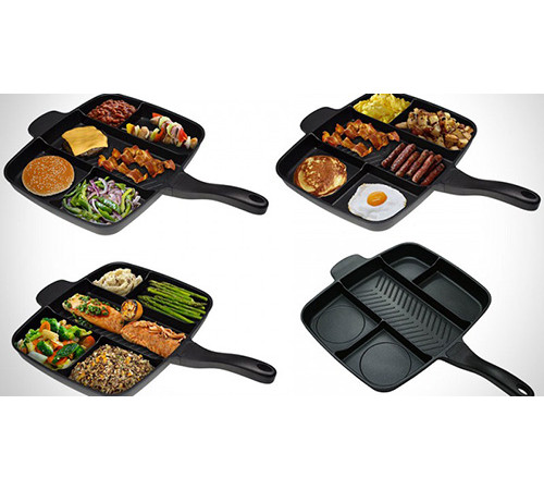 უნივერსალური ტაფა MESSI MASTER GRILL 38 CM GRANITE