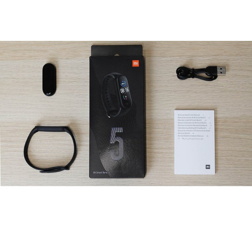 ჭკვიანი საათი XIAOMI Fitness bracelet Mi Band 5 BLACK