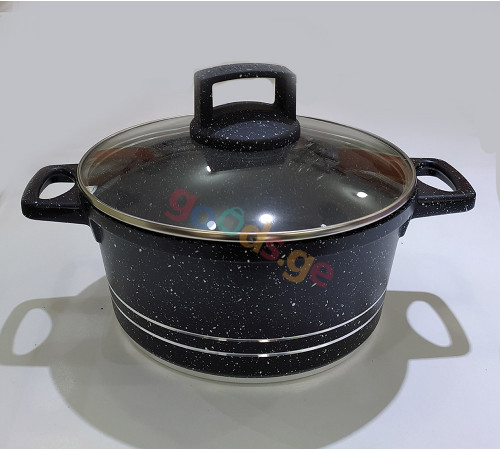 გრანიტის ქვაბები  UAKEEN BLACK 7 PCS VK 20