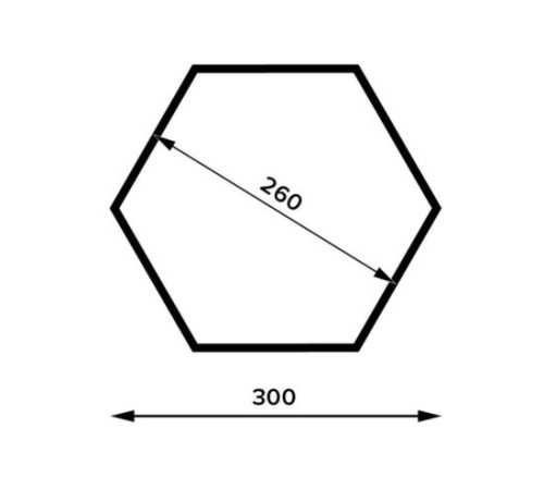 თარო ექვსწახნიანი Velano FHS 300 თეთრი