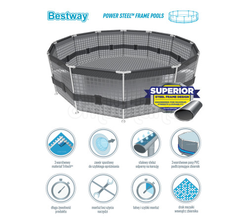 კარკასული აუზი BESTWAY 56427 (549სმx132სმ)