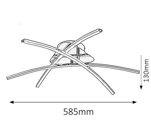 ჭაღი Rabalux Alexis 2504 3X LED 21W
