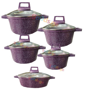 ქვაბების ნაკრები AMIGO 5 PCS VIOLET