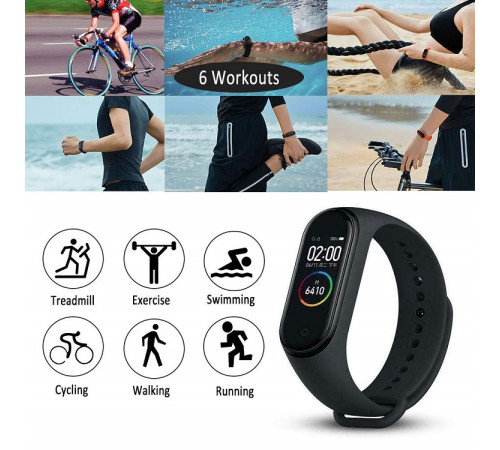 ჭკვიანი საათი XIAOMI Fitness bracelet Mi Band 4 BLACK