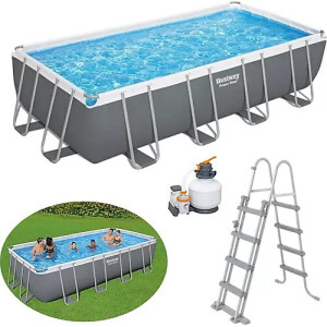 კარკასული აუზი BESTWAY 56671  (488x244x122სმ ქვიშის ფილტრით)