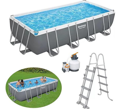 კარკასული აუზი BESTWAY 56671  (488x244x122სმ ქვიშის ფილტრით)