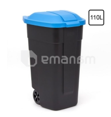 ნაგვის კონტეინერი ბორბლებზე Keter 110 ლ  ლურჯი