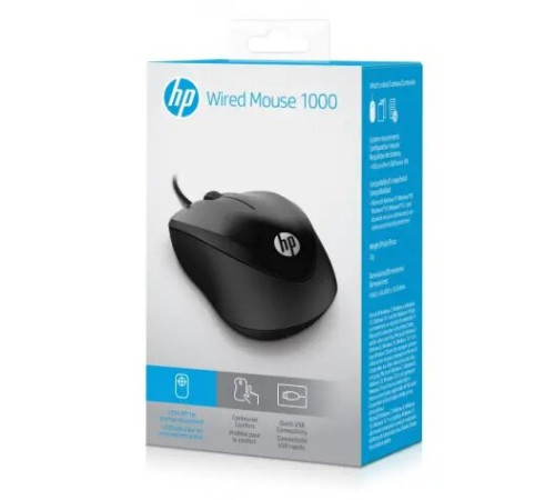 მაუსი HP 1000 Wired Mouse  (4QM14AA)