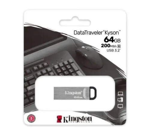 ფლეშ მეხსიერება Kingston 64GB DataTraveler Kyson USB 3.2 Gen1