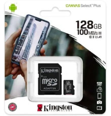 ფლეშ მეხსიერება Kingston 128GB Card + Adapter
