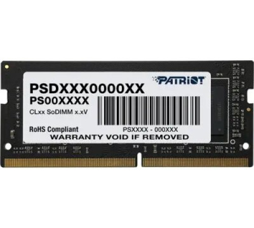 ოპერატიული მეხსიერება Patriot 4GB DDR4 2400MHz SO-DIMM (PSD44G240081S)