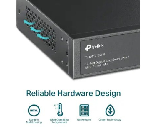 სვიჩი TL-SG1218MPE, TP-Link, 18-Port Gigabit Easy Smart 18-Port Gigabit Easy Smart