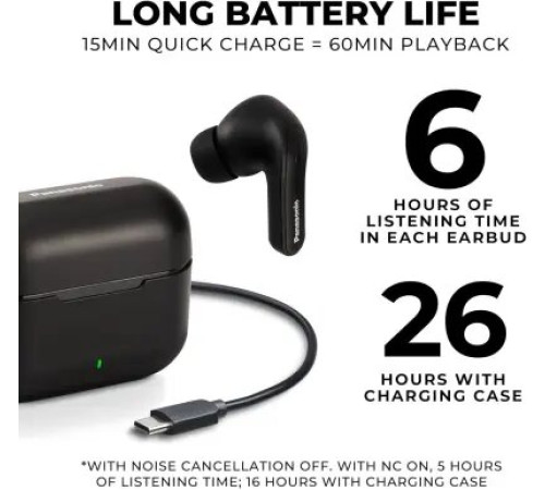 ყურსასმენი Panasonic RZ-B310WDG-K TWS Wireless Headset Black