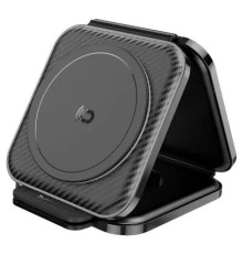 უსადენო დამტენი Hoco CQ4 Unique 3-in-1 for iPhone+Airpods+Apple Watch folding magnetic wireless fast  Black