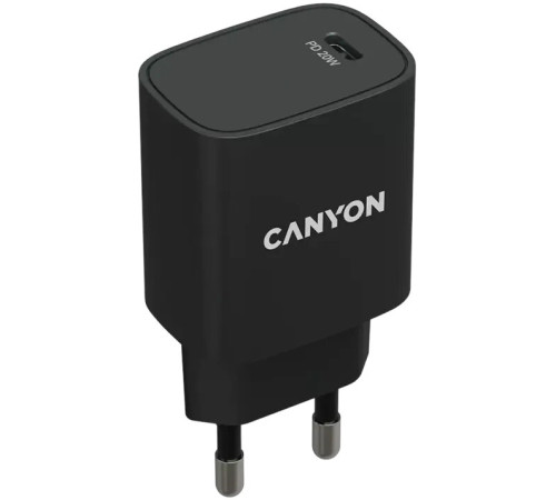 დამტენი Canyon 20W PD Wall Charge USB-C (CNE-CHA20B02) - Black