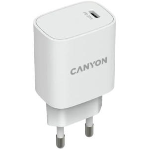 დამტენი  Canyon 20W PD Wall Charge USB-C (CNE-CHA20W02) - White