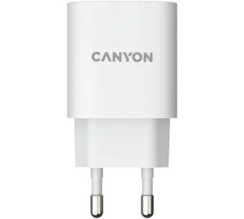 დამტენი  Canyon 20W PD Wall Charge USB-C (CNE-CHA20W02) - White