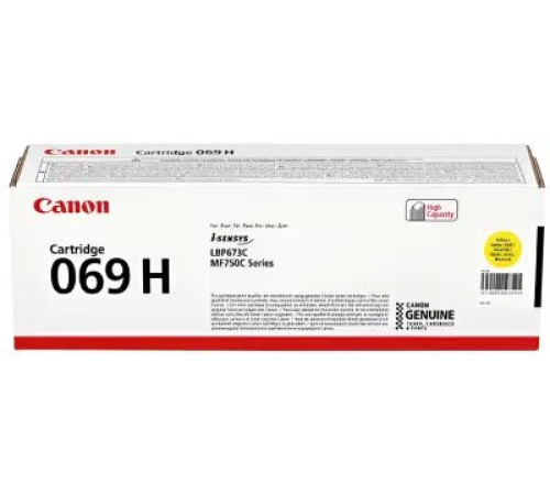 ტონერი CRG-069HY Yellow Canon MF752Cdw, MF754Cdw 5.5 Pages  (5095C002AA)