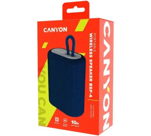 უსადენო დინამიკი Canyon BSP-4 5W Blue (CNE-CBTSP4BL)