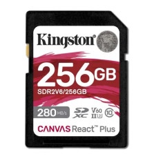 ფლეშ მეხსიერება Kingston 256GB SDXC Canvas React Plus UHS-II 280R/150W U3 V60 for Full HD/4K