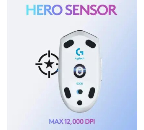 მაუსი LOGITECH G305 LIGHTSPEED Wireless Gaming Mouse - WHITE - EER