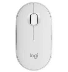 მაუსი LOGITECH Pebble Mouse 2 M350s - TONAL WHITE - BT - EMEA-808 - DONGLELESS