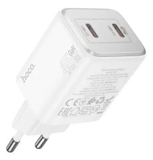 დამტენი Hoco N42 Elogiado dual-port PD45W (2C)  white