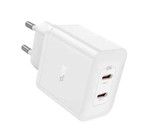 დამტენი Hoco N35 Streamer dual-port PD45W (2C)  white