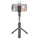 სელფის ჯოხი Hoco K16 aluminum alloy fill light live broadcast holder black