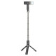 სელფის ჯოხი Hoco K16 aluminum alloy fill light live broadcast holder black