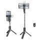 სელფის ჯოხი Hoco K16 aluminum alloy fill light live broadcast holder black