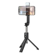 სელფის ჯოხი Hoco K15 Treasure aluminum alloy fill light gimbal version live broadcast support black