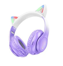 ყურსასმენი Hoco W42 Cat Ears BT Headphones Purple Grape