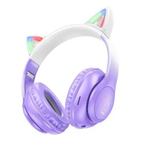 ყურსასმენი Hoco W42 Cat Ears BT Headphones Purple Grape