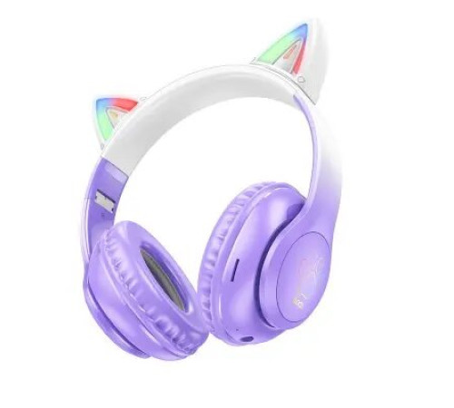 ყურსასმენი Hoco W42 Cat Ears BT Headphones Purple Grape